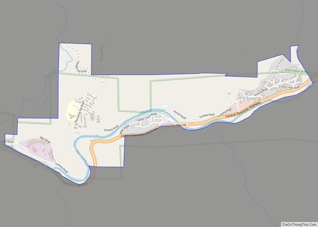 Map of El Portal CDP, California