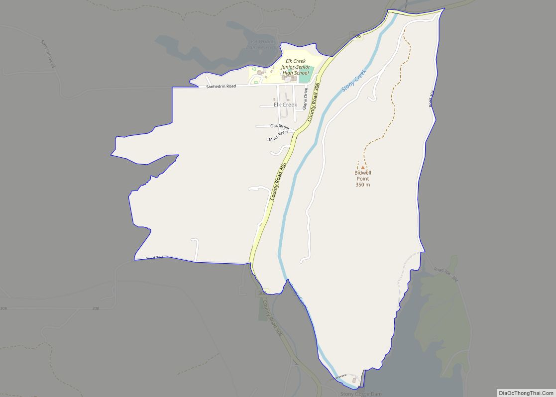 Map of Elk Creek CDP