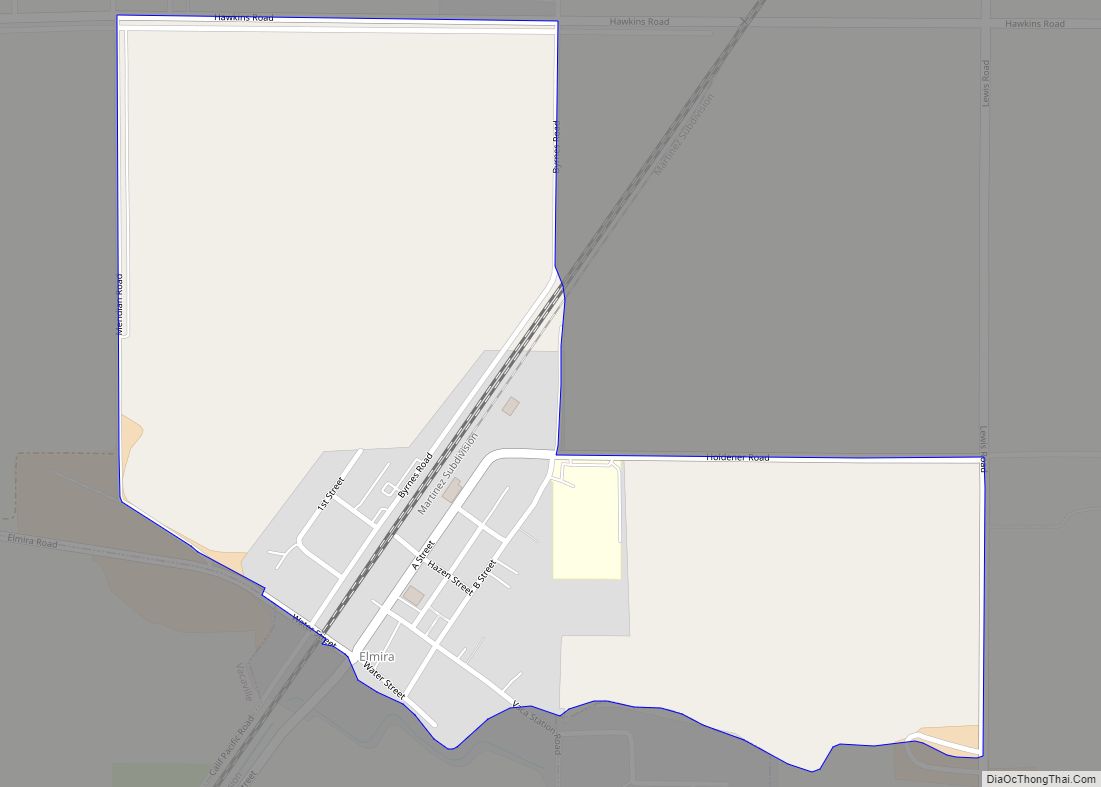 Map of Elmira CDP