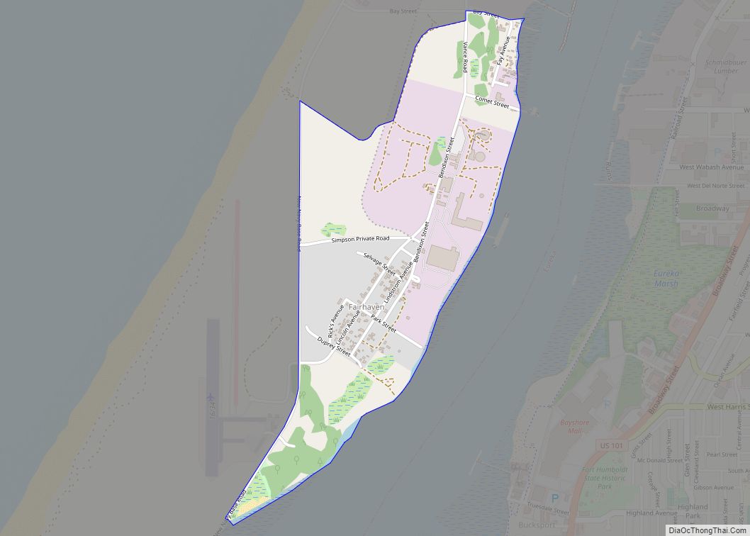 Map of Fairhaven CDP