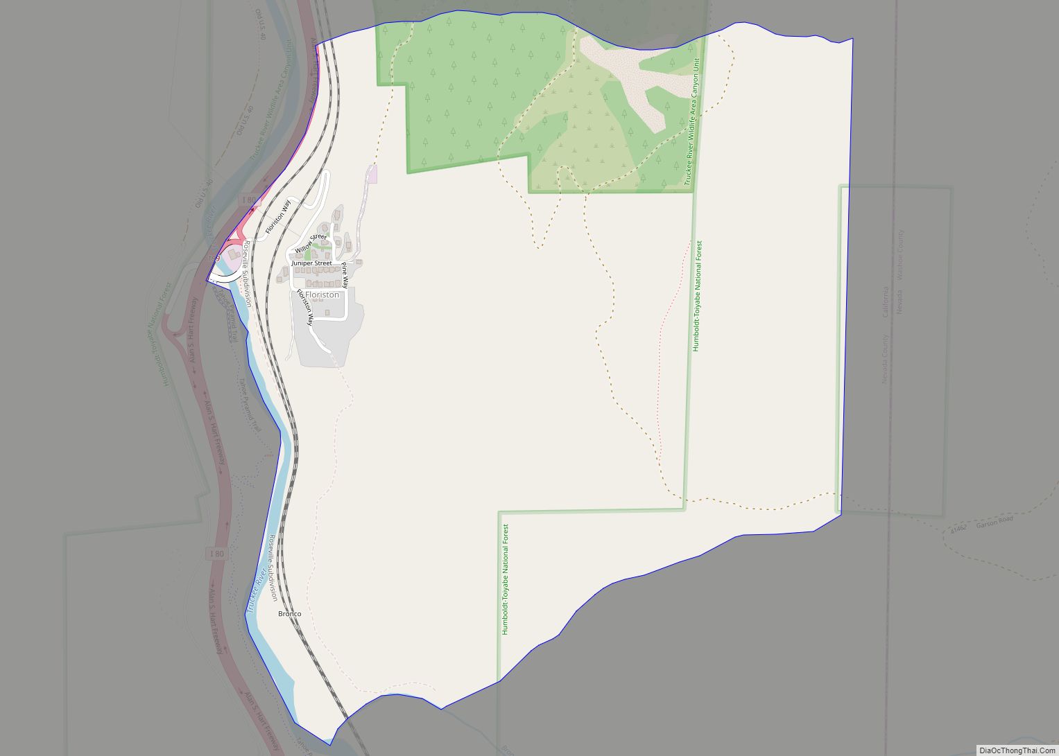 Map of Floriston CDP