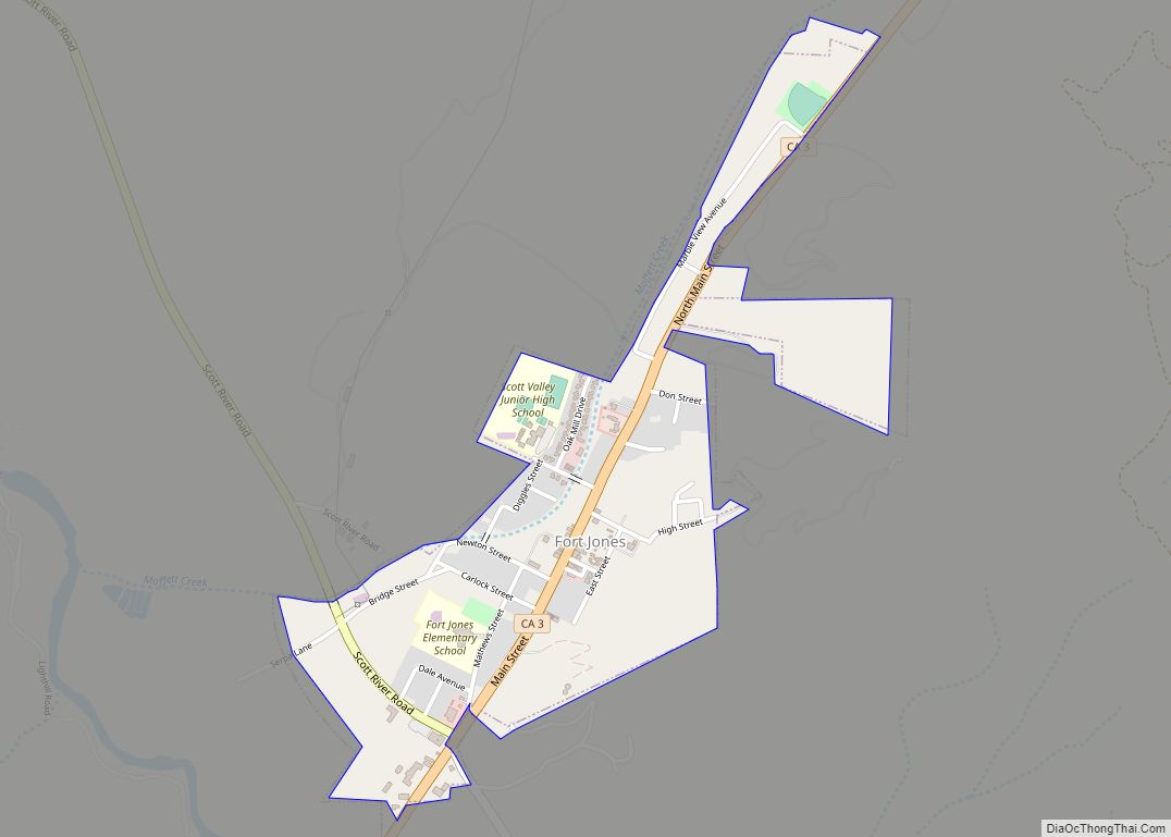 Map of Fort Jones city