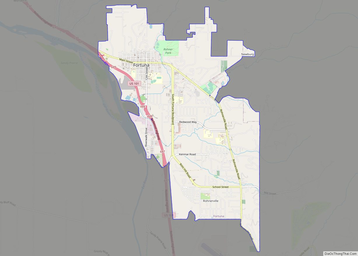 Map of Fortuna city