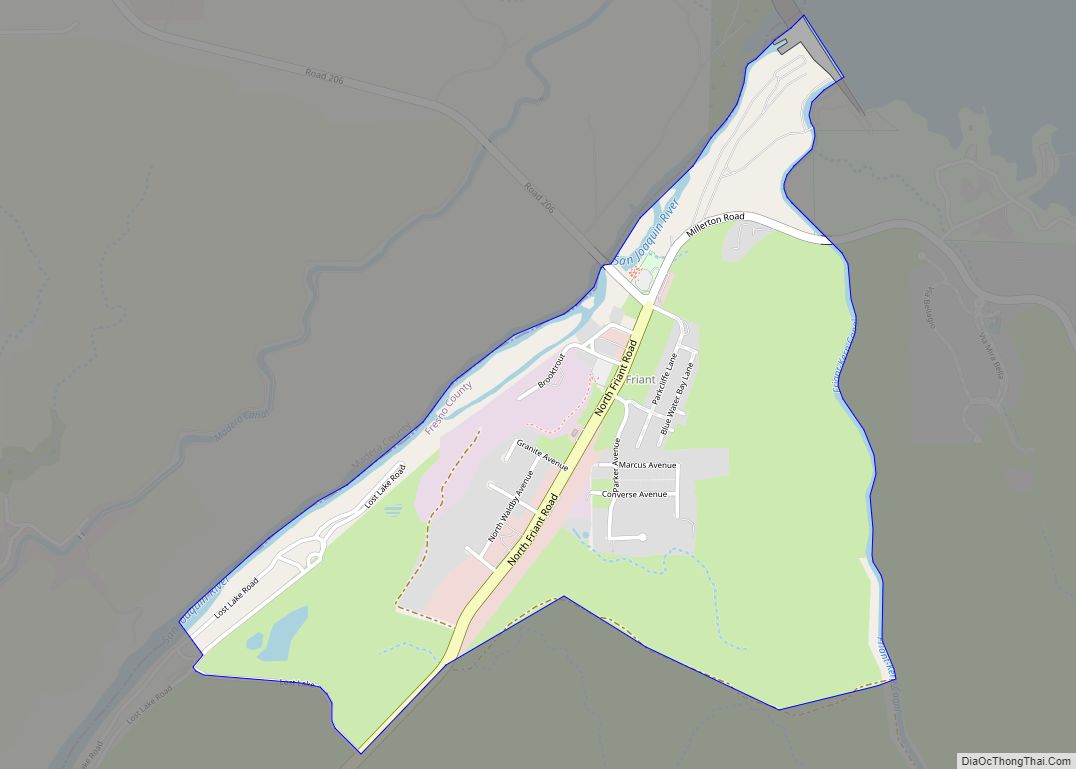 Map of Friant CDP