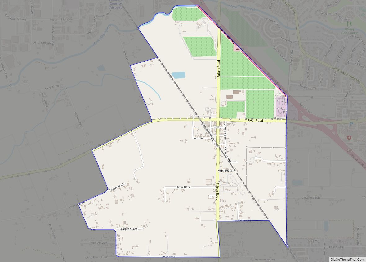Map of Fulton CDP, California
