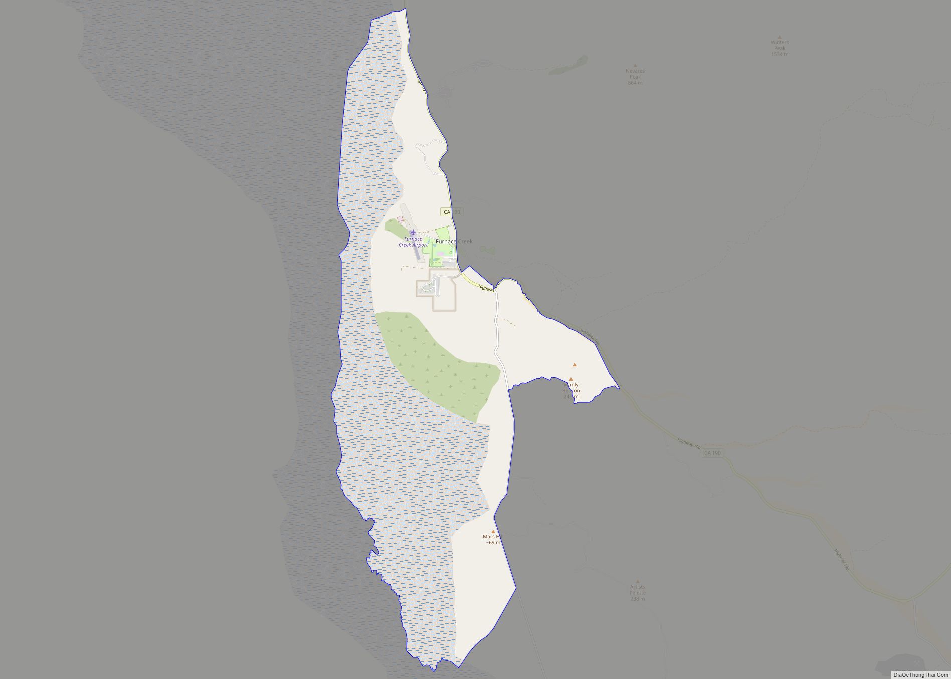 Map of Furnace Creek CDP