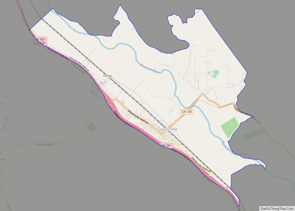Map of Geyserville CDP
