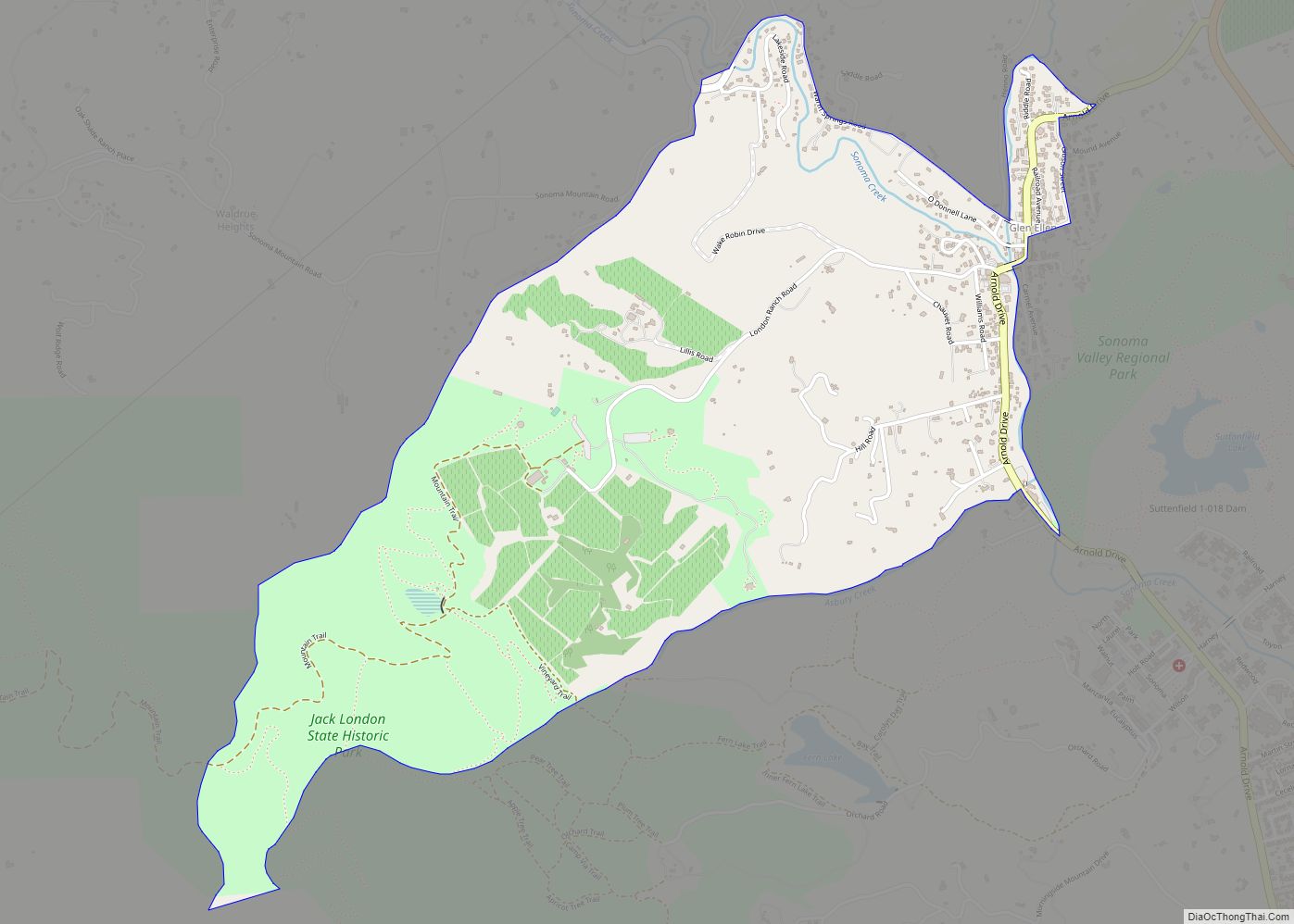 Map of Glen Ellen CDP
