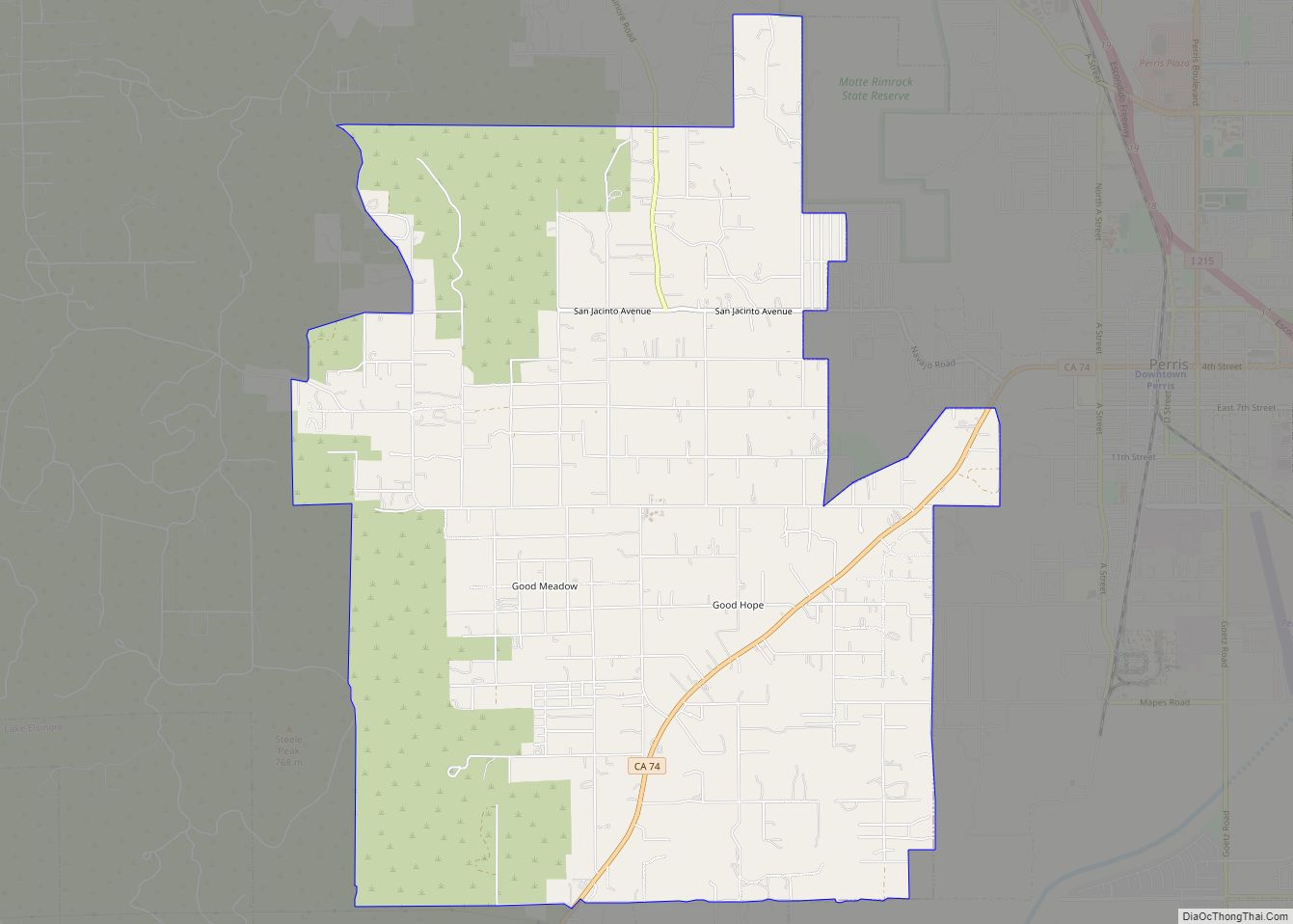 Map of Good Hope CDP, California