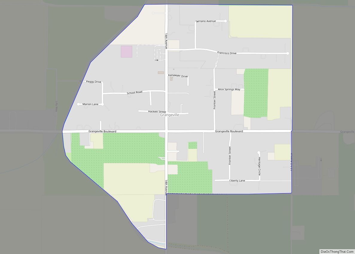 Map of Grangeville CDP