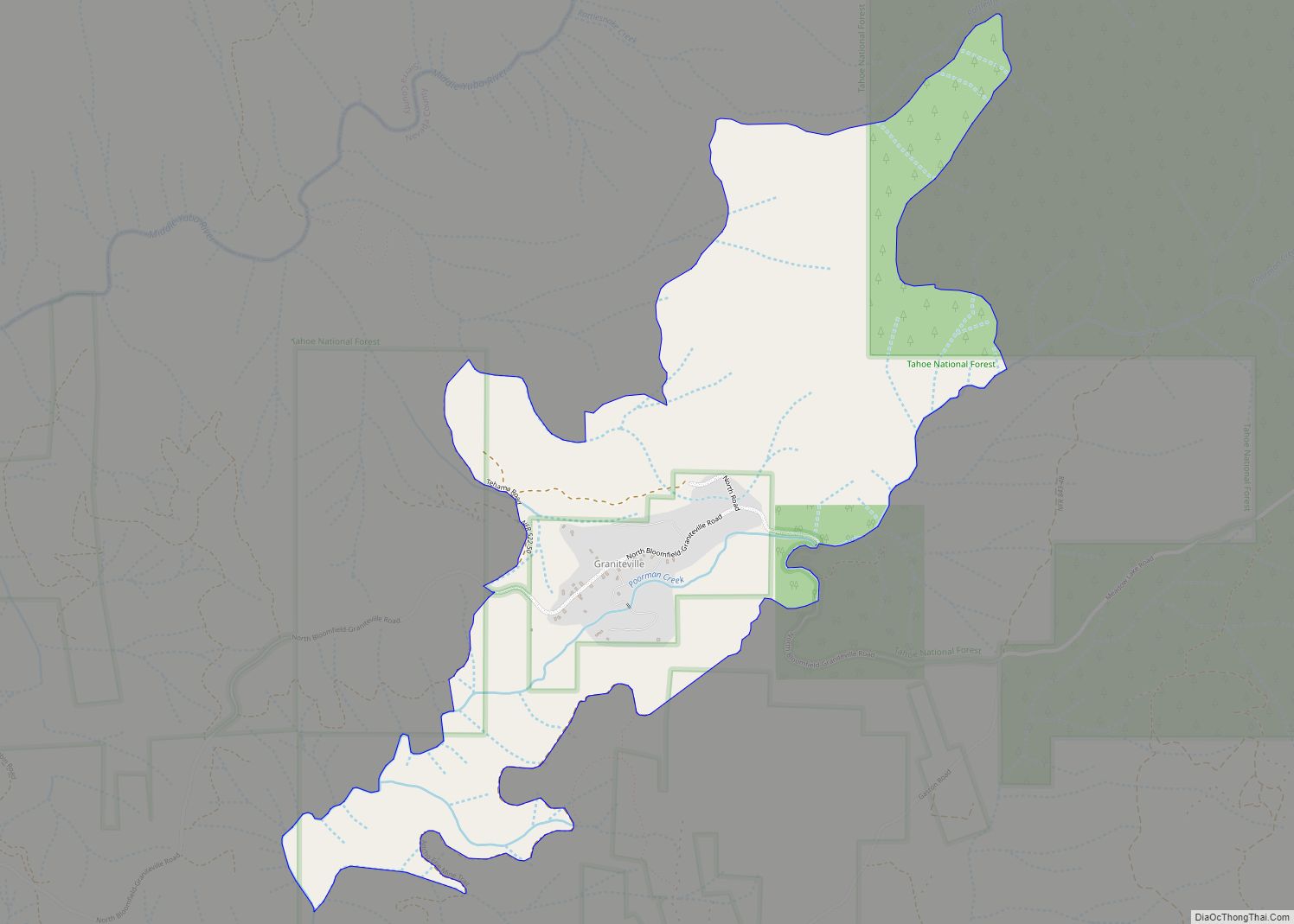 Map of Graniteville CDP