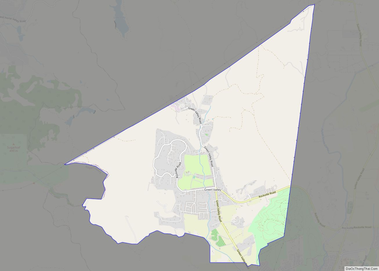 Map of Green Valley CDP, California