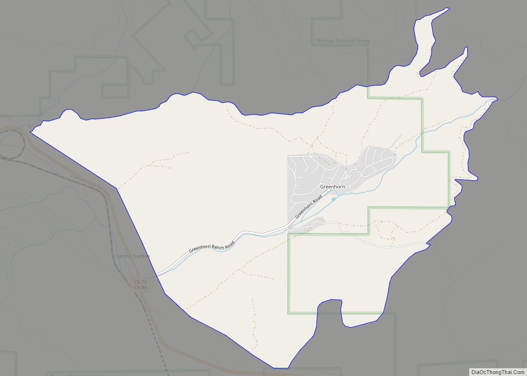 Map of Greenhorn CDP