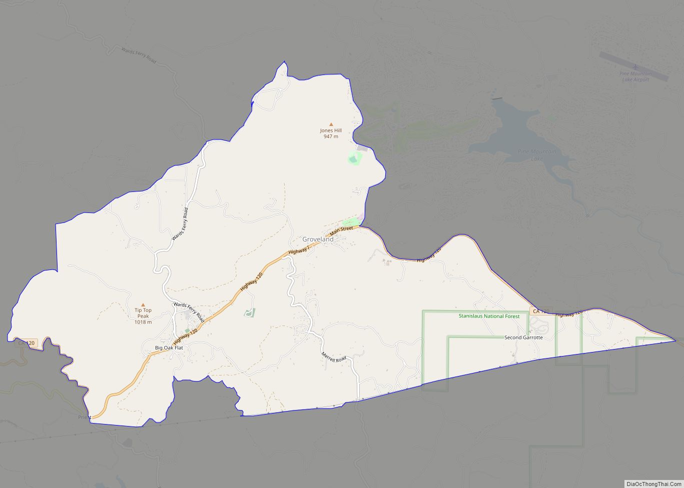 Map of Groveland CDP