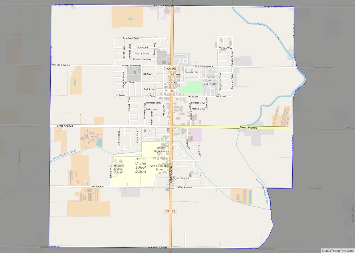 Map of Hilmar-Irwin CDP