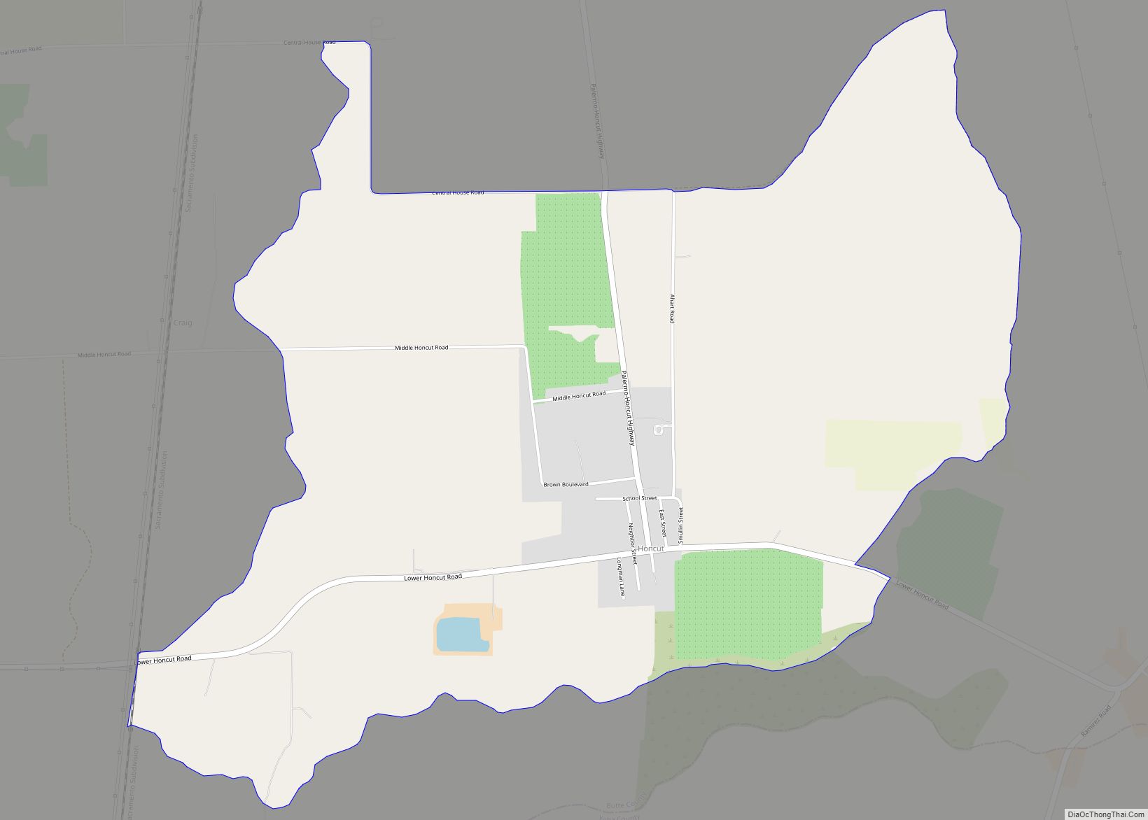 Map of Honcut CDP