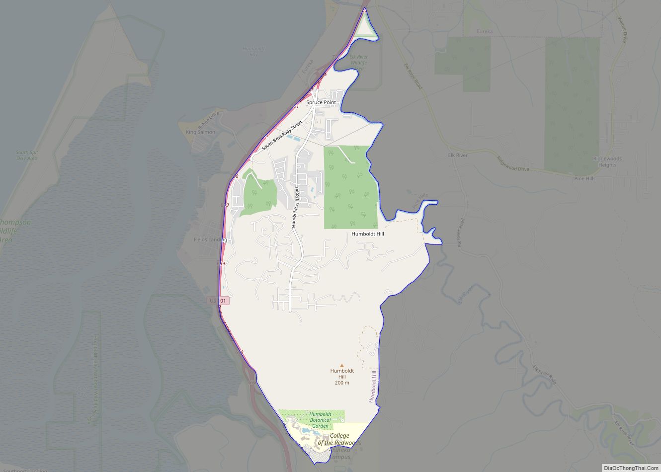 Map of Humboldt Hill CDP