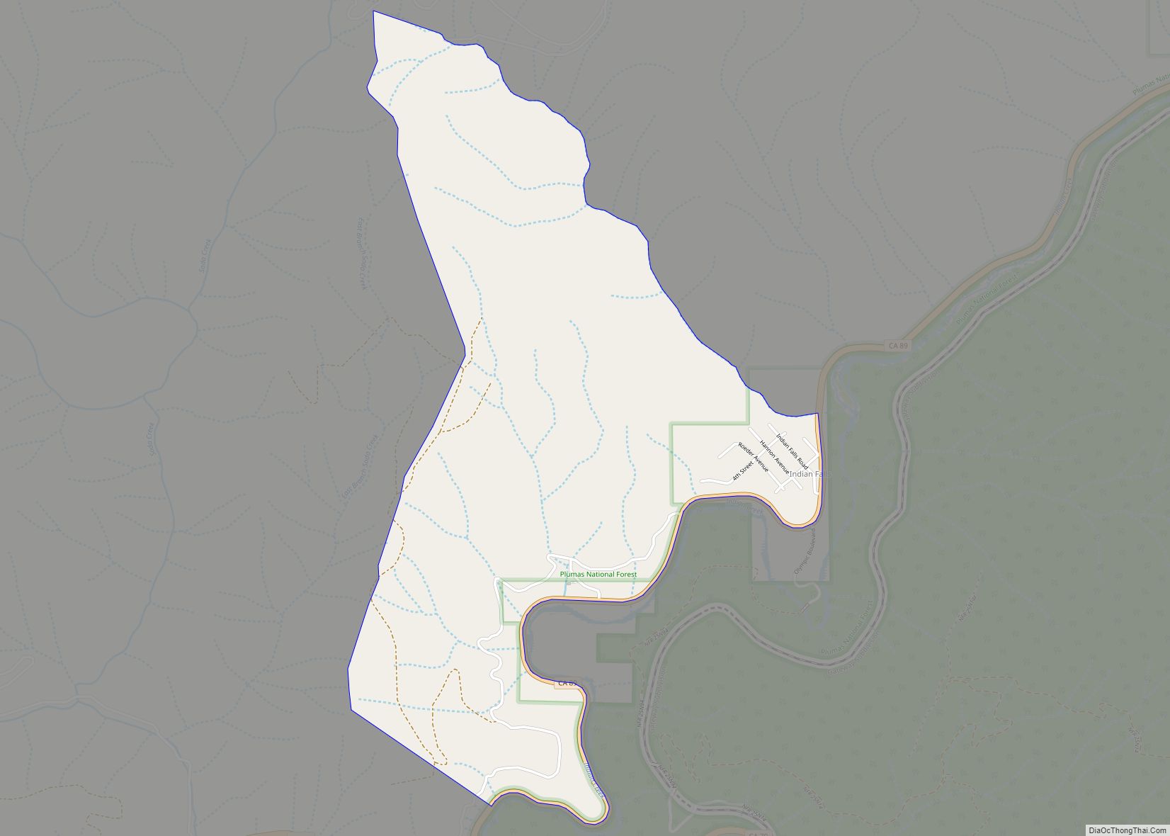 Map of Indian Falls CDP