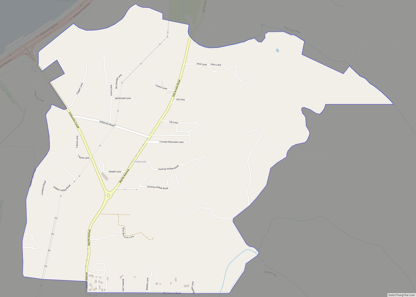 Map of Indianola CDP