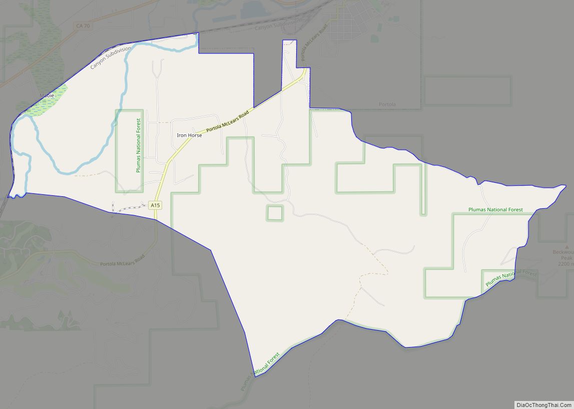 Map of Iron Horse CDP