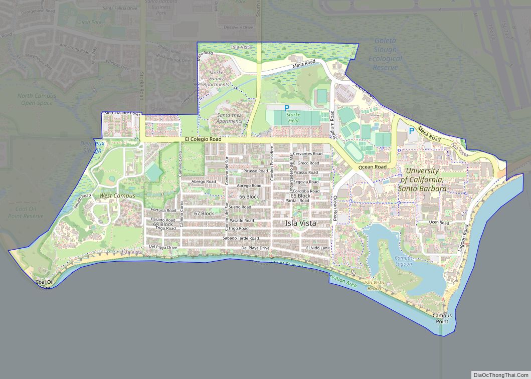 Map of Isla Vista CDP