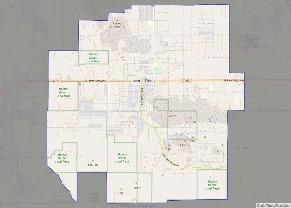 Map of Joshua Tree CDP