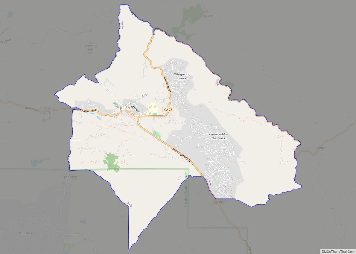 Map of Julian CDP