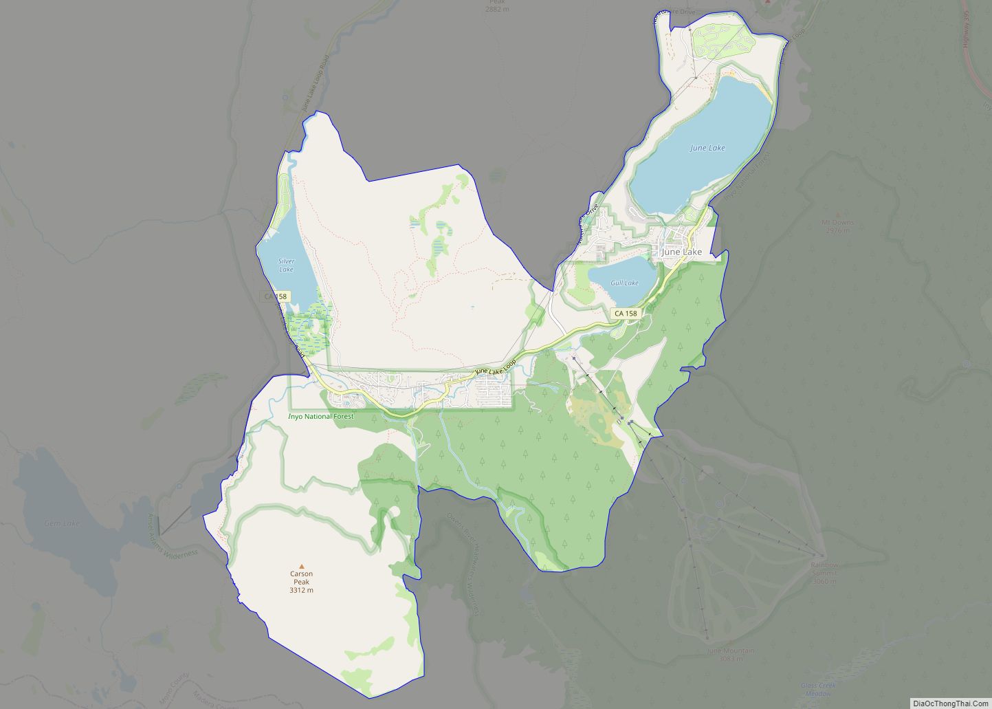 Map of June Lake CDP