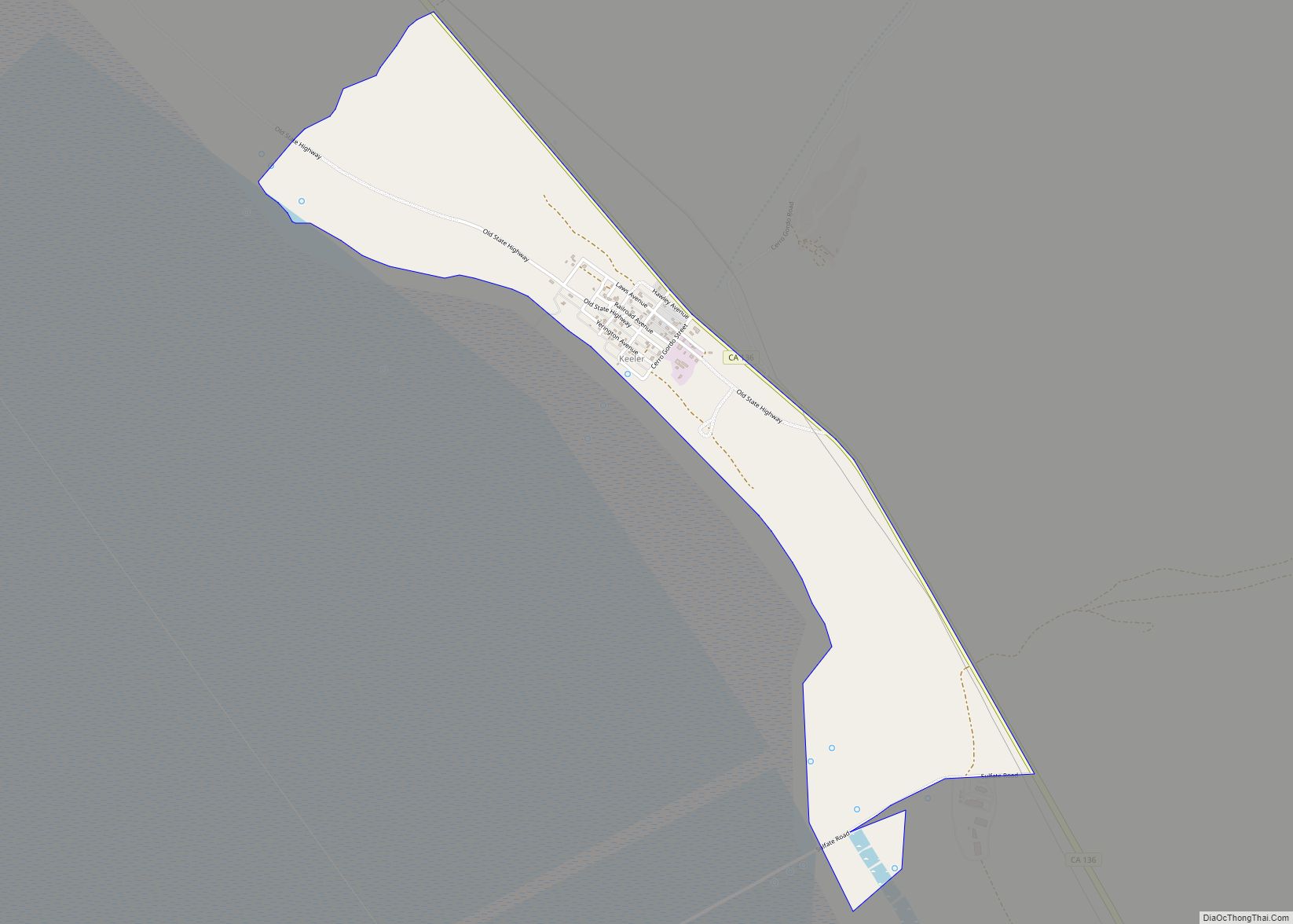 Map of Keeler CDP