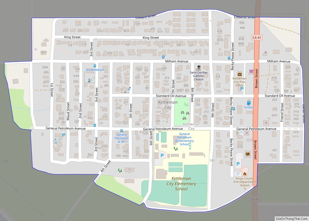 Map of Kettleman City CDP