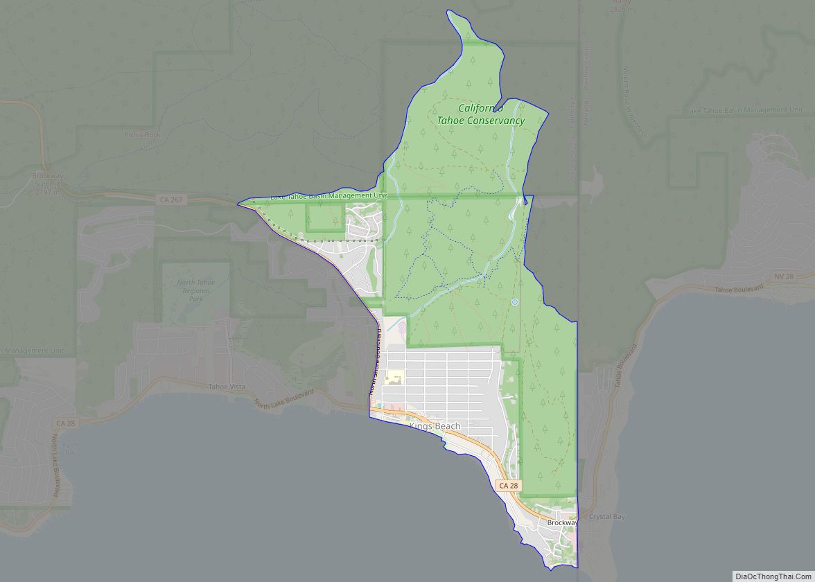 Map of Kings Beach CDP