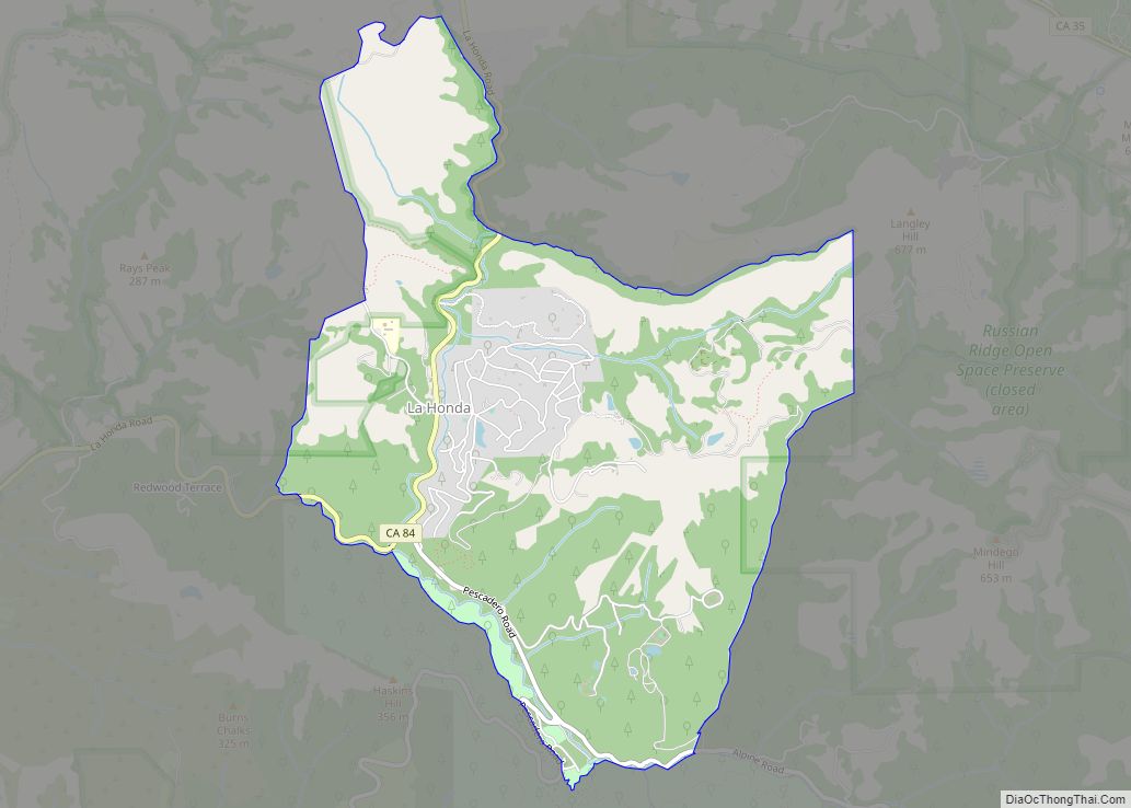 Map of La Honda CDP