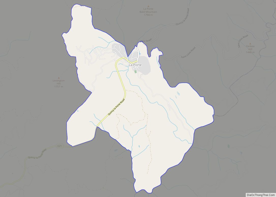 Map of La Porte CDP