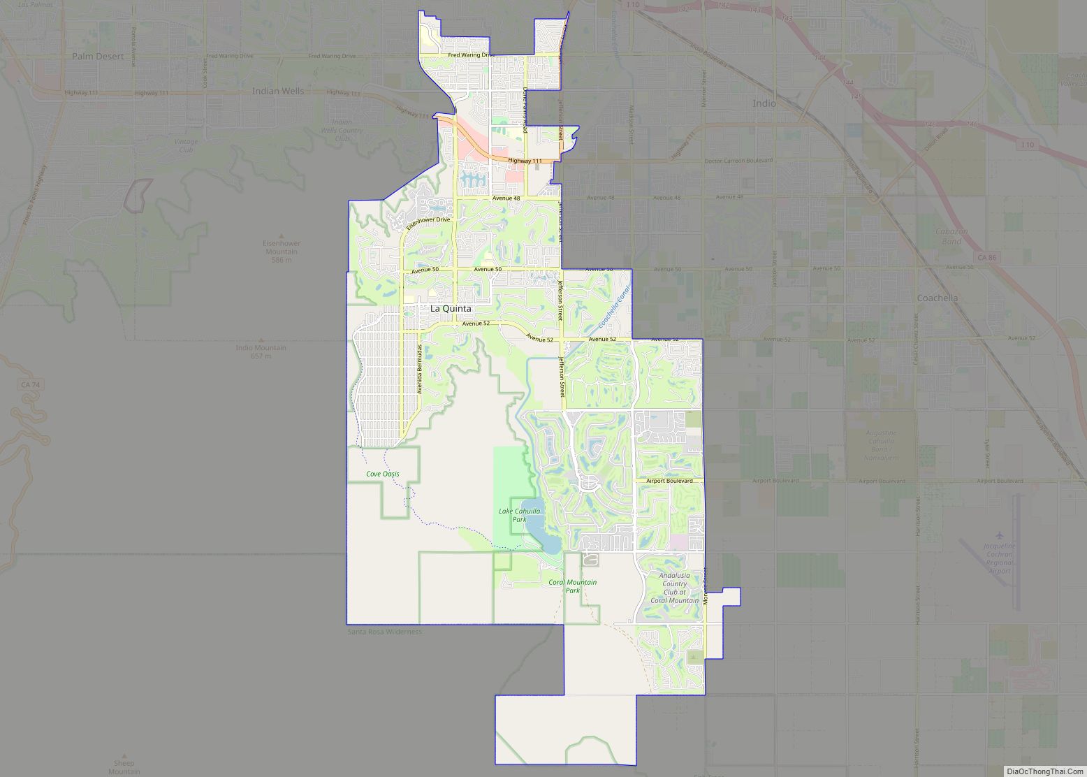 Map of La Quinta city