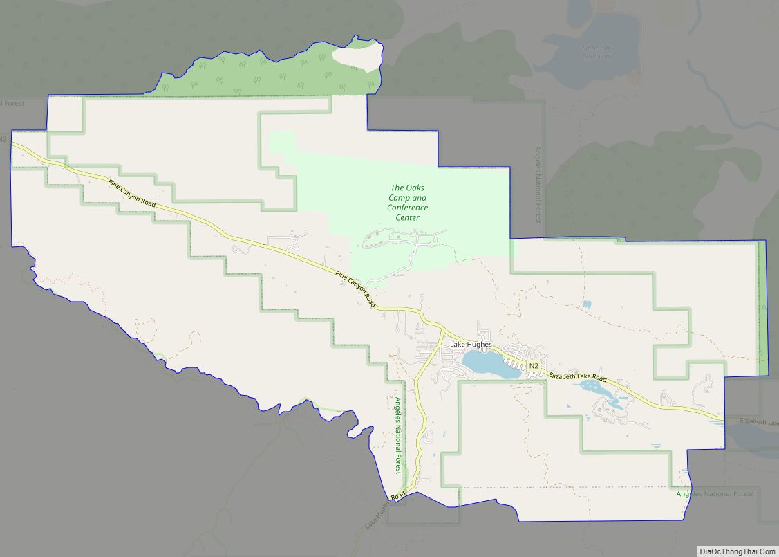 Map of Lake Hughes CDP