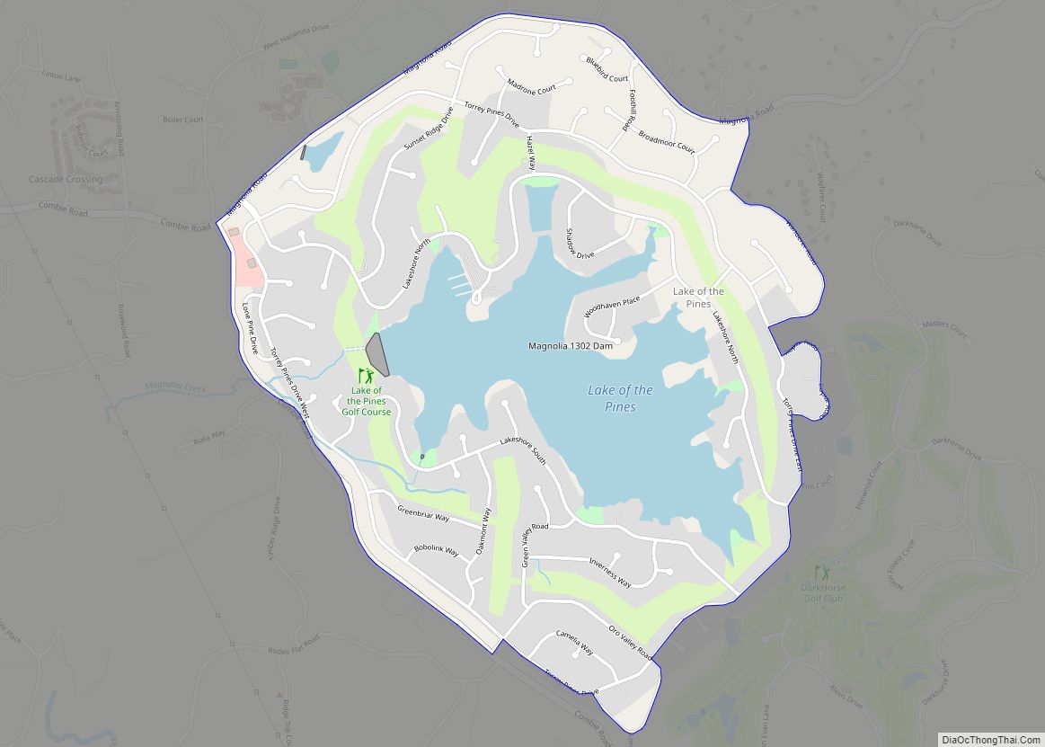 Map of Lake of the Pines CDP