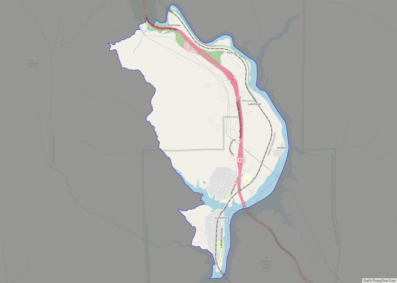Map of Lakehead CDP