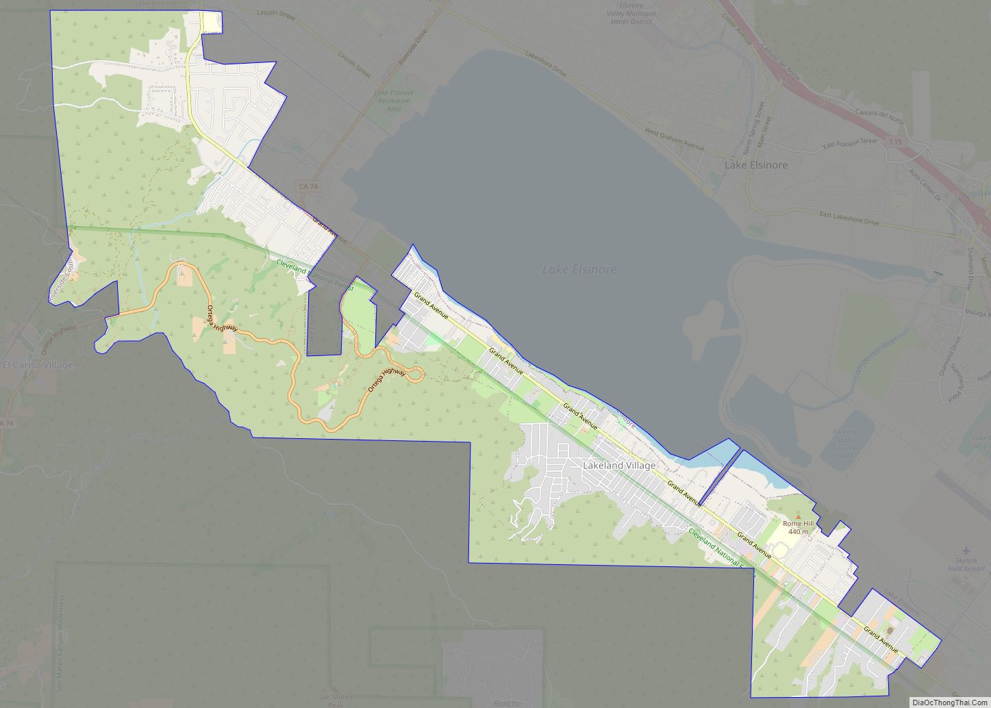 Map of Lakeland Village CDP
