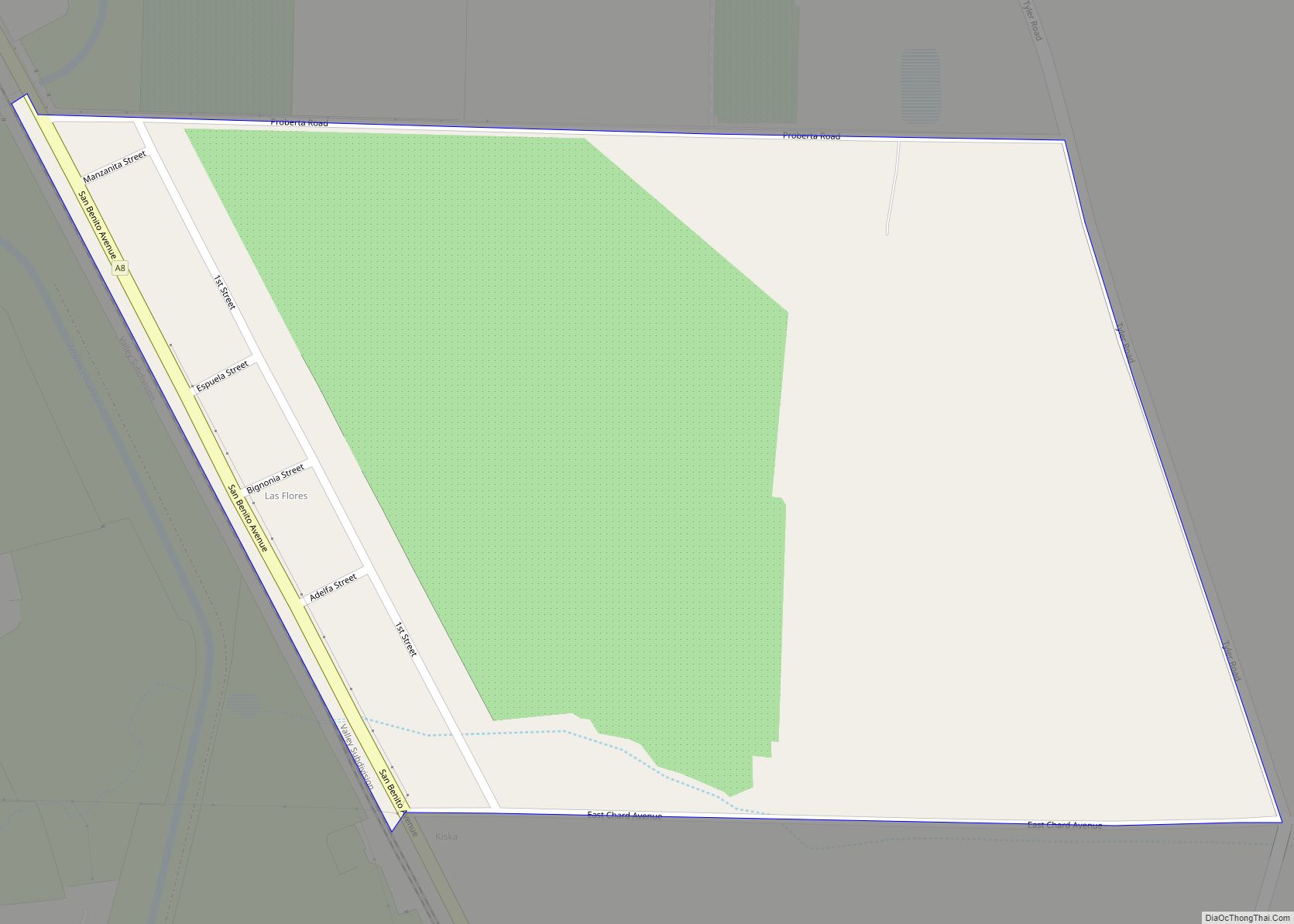 Map of Las Flores CDP