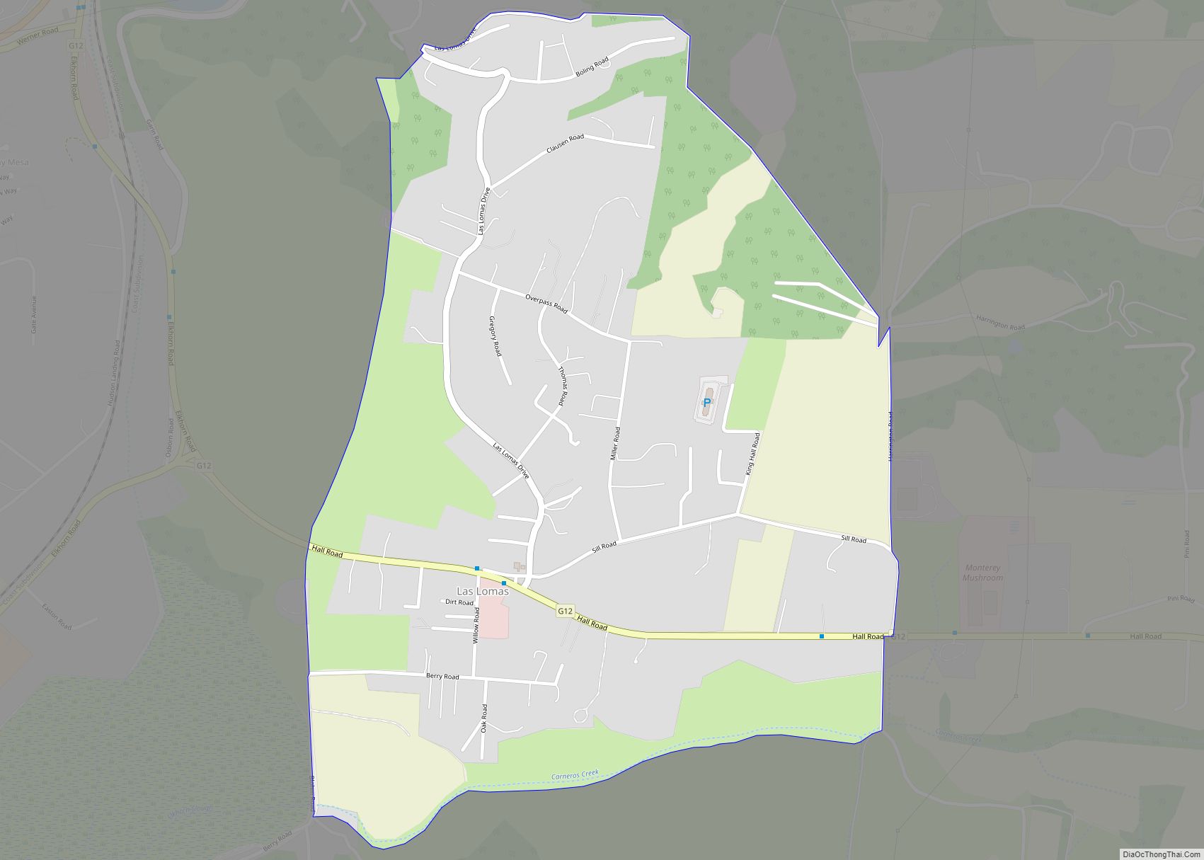 Map of Las Lomas CDP
