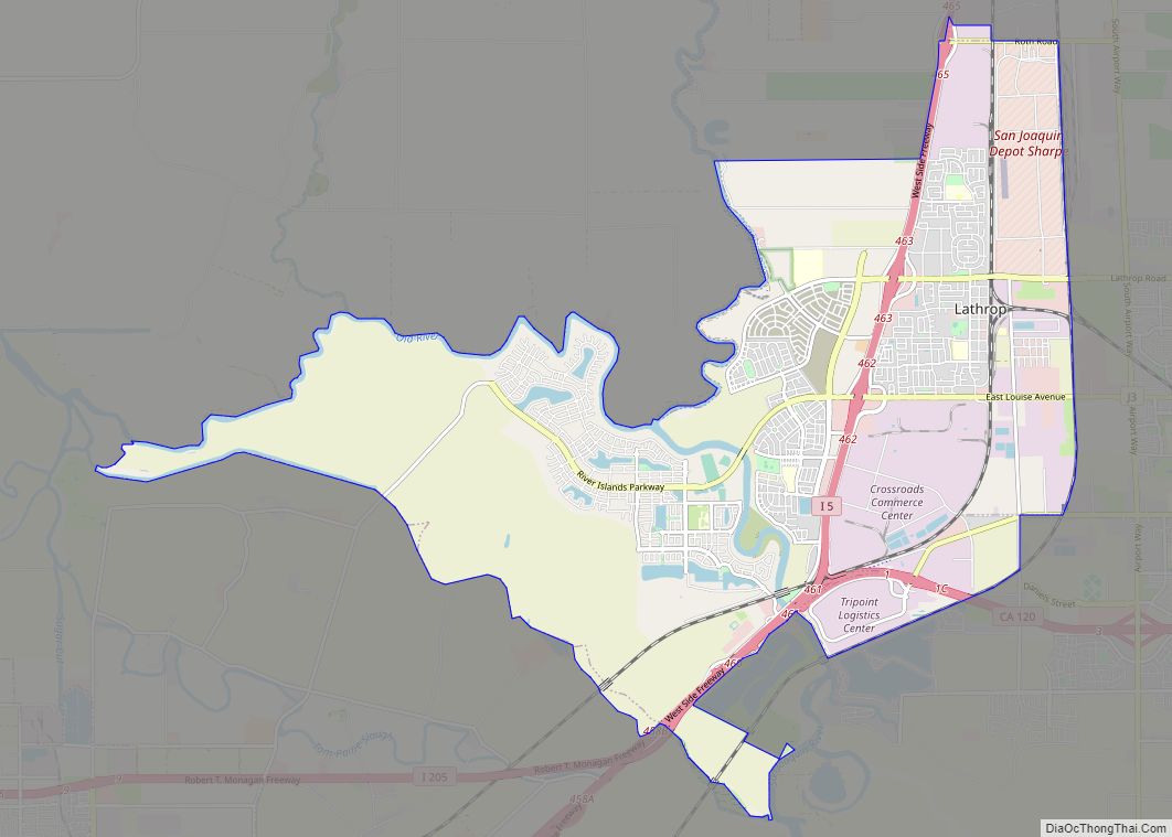 Map of Lathrop city