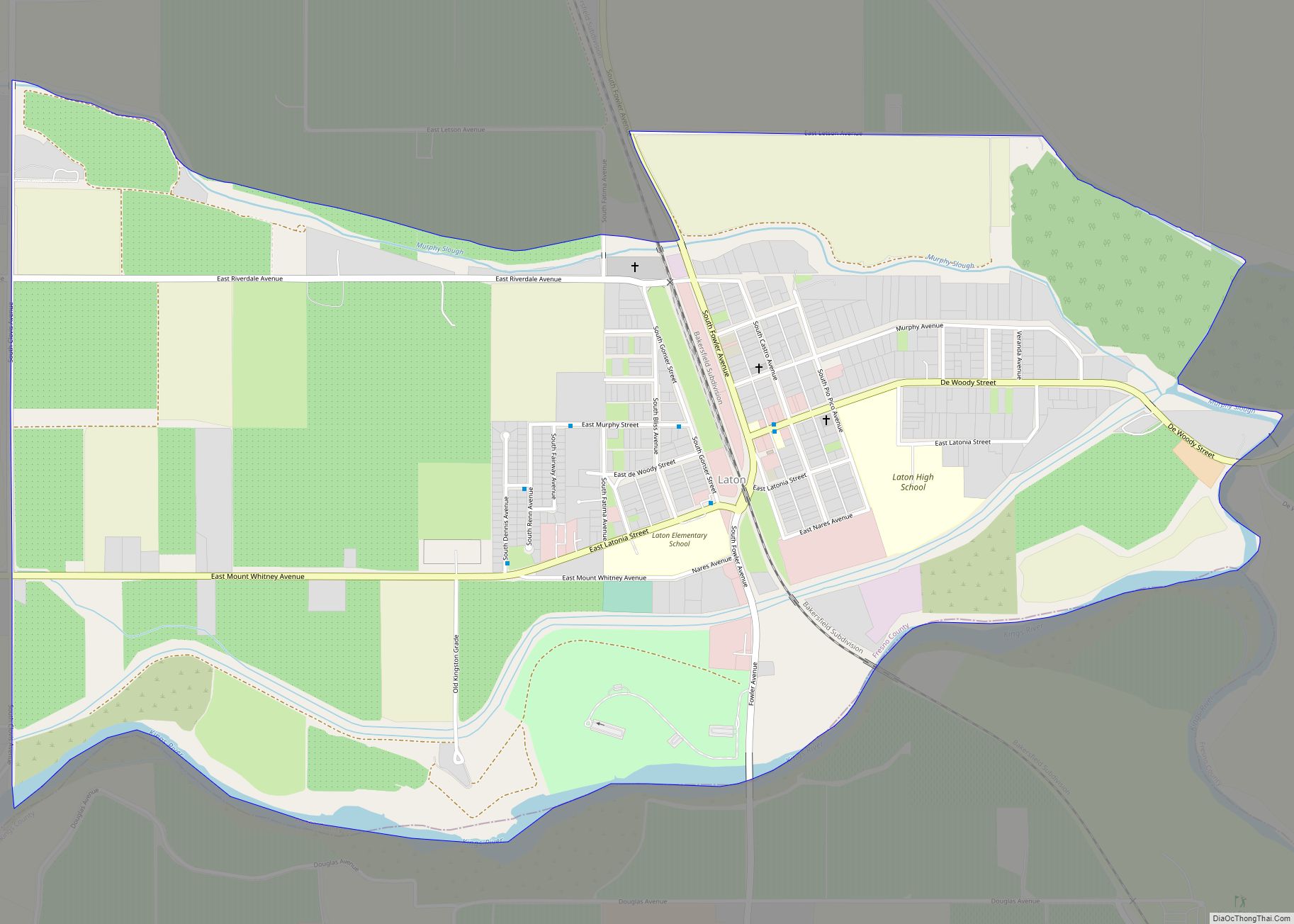 Map of Laton CDP