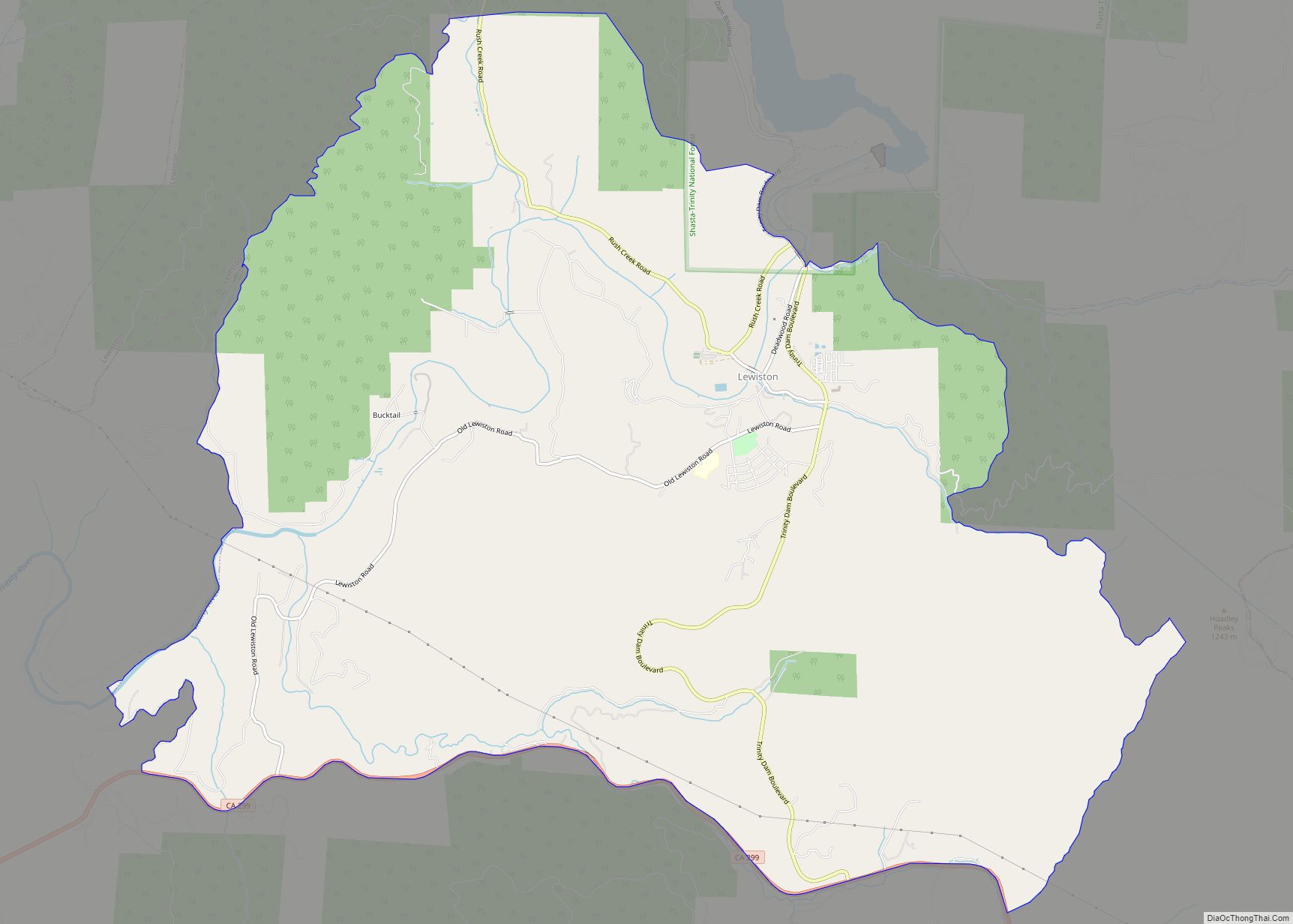 Map of Lewiston city