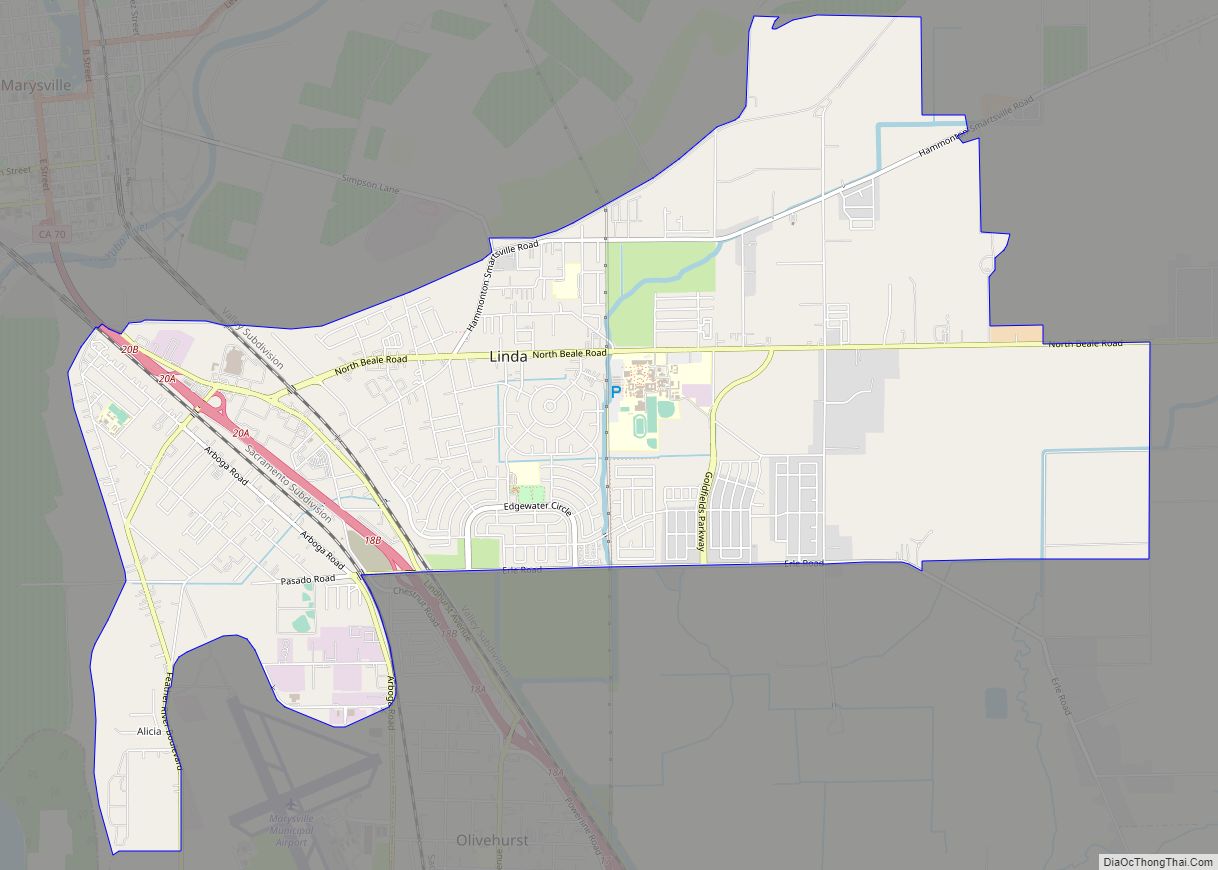 Map of Linda CDP