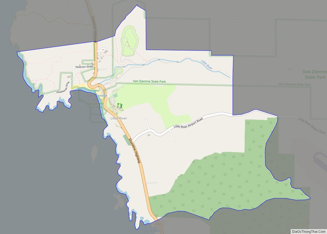 Map of Little River CDP