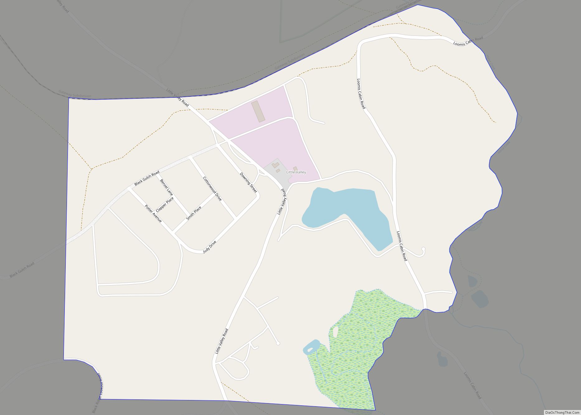 Map of Little Valley CDP