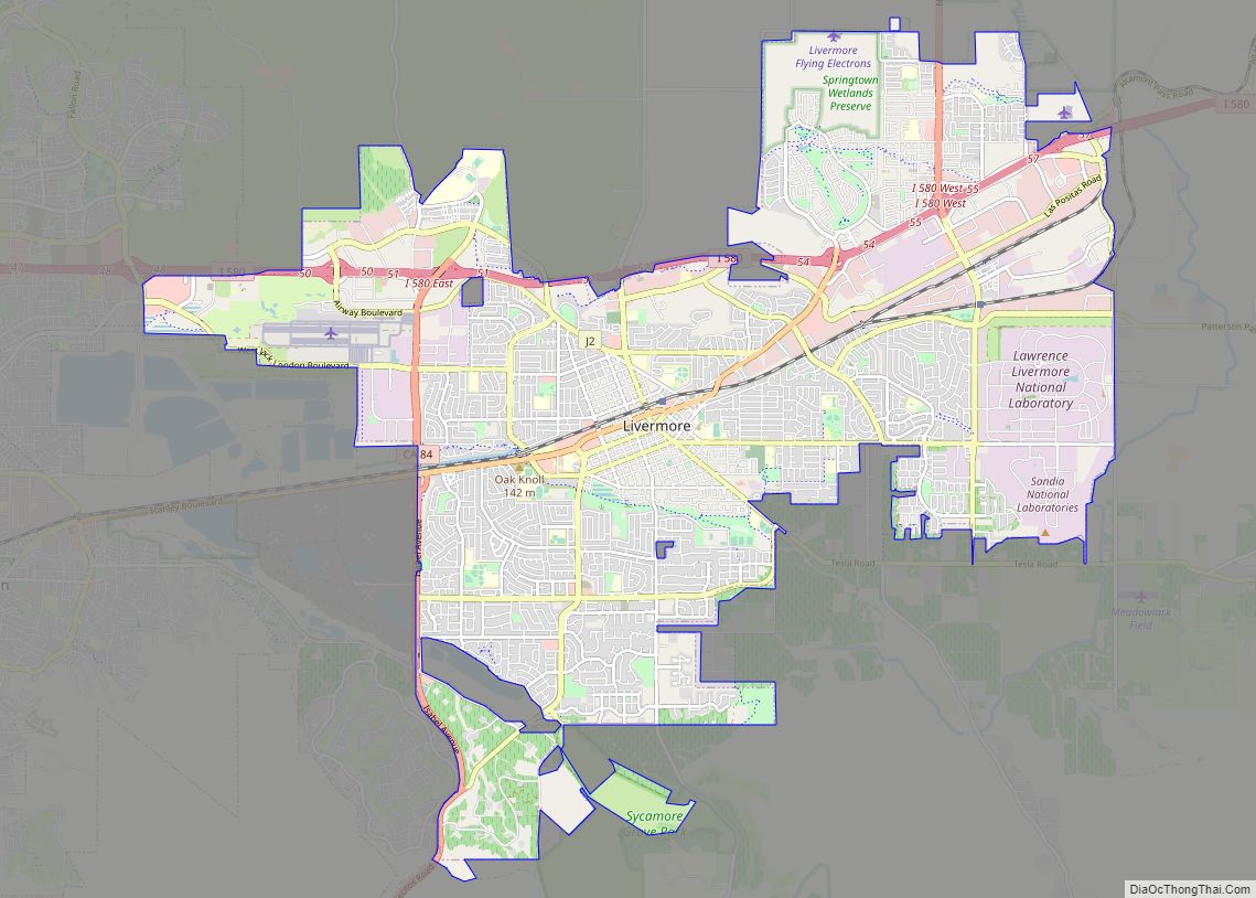 Map of Livermore city
