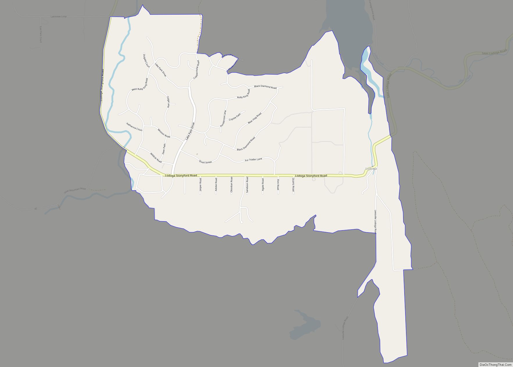 Map of Lodoga CDP