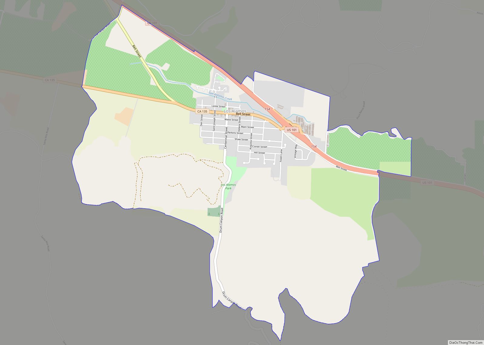 Map of Los Alamos CDP