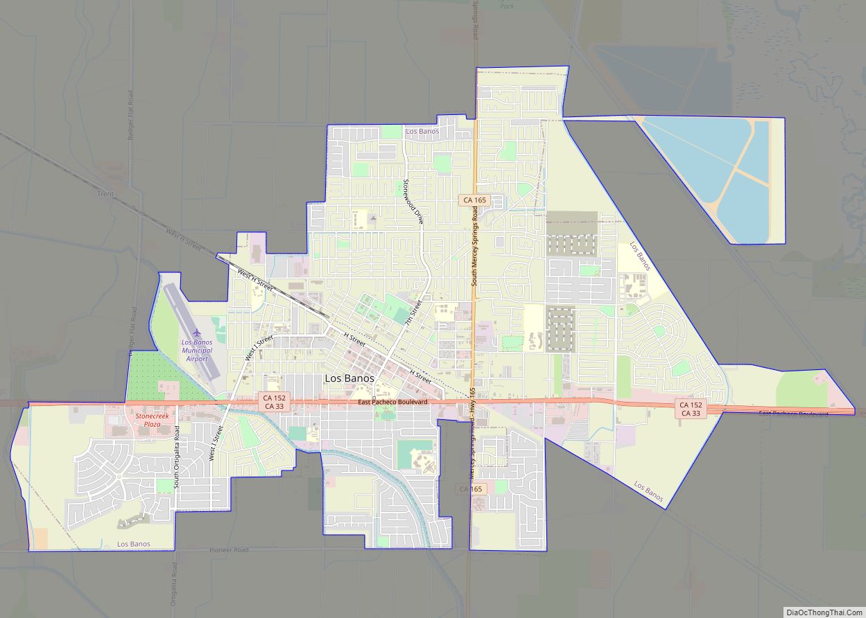 Map of Los Banos city